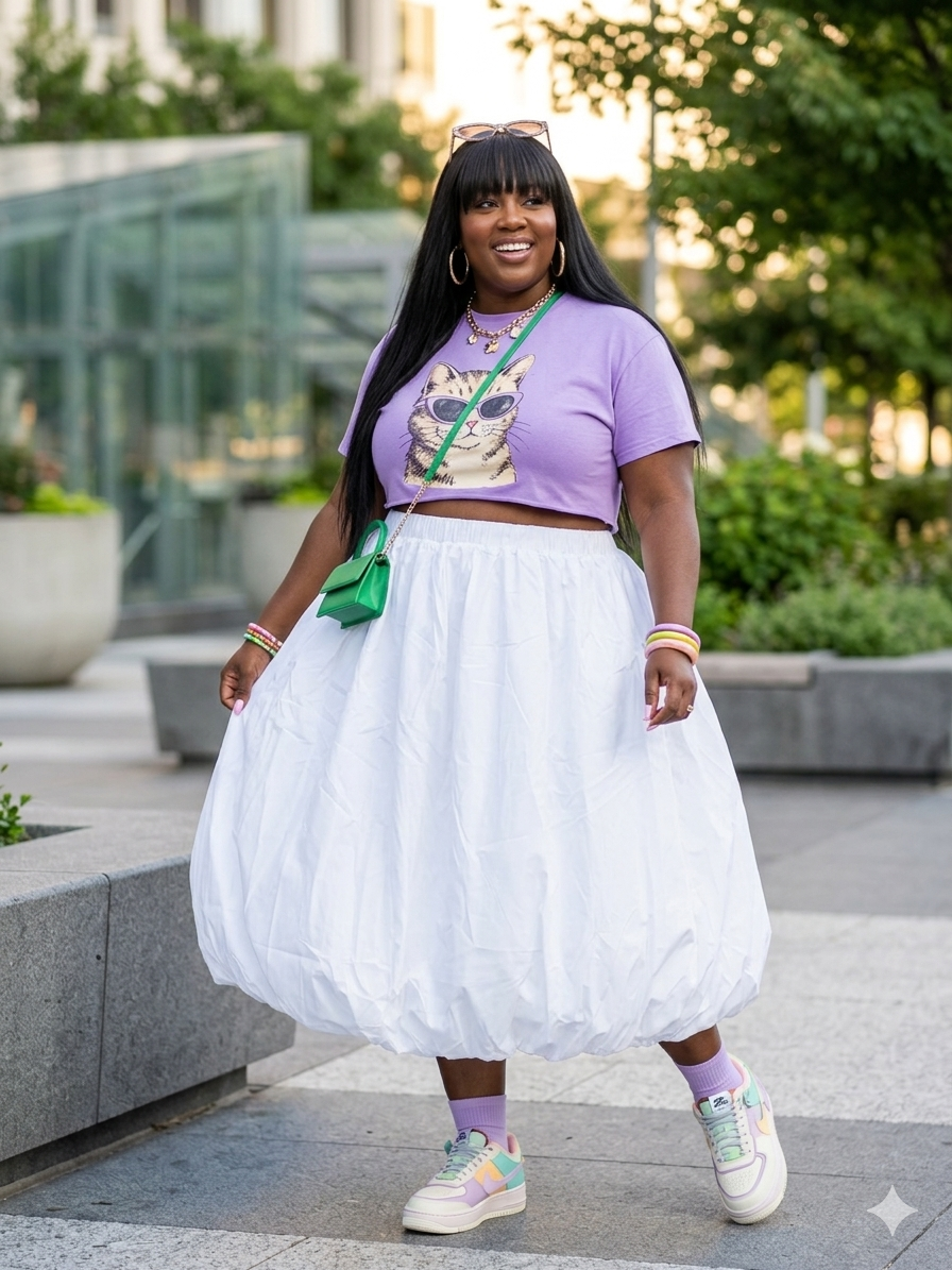White Puffer Skirt