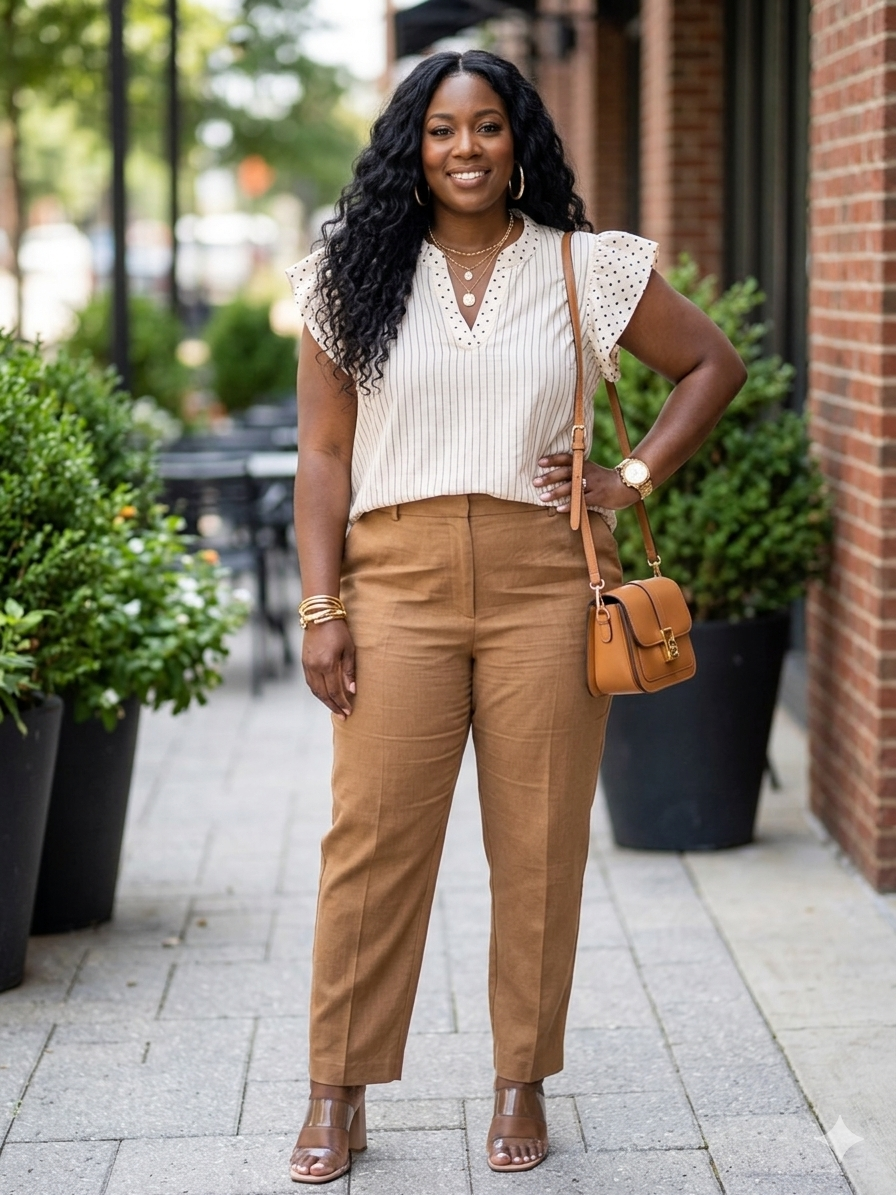 Flutter Sleeve Stripe Top