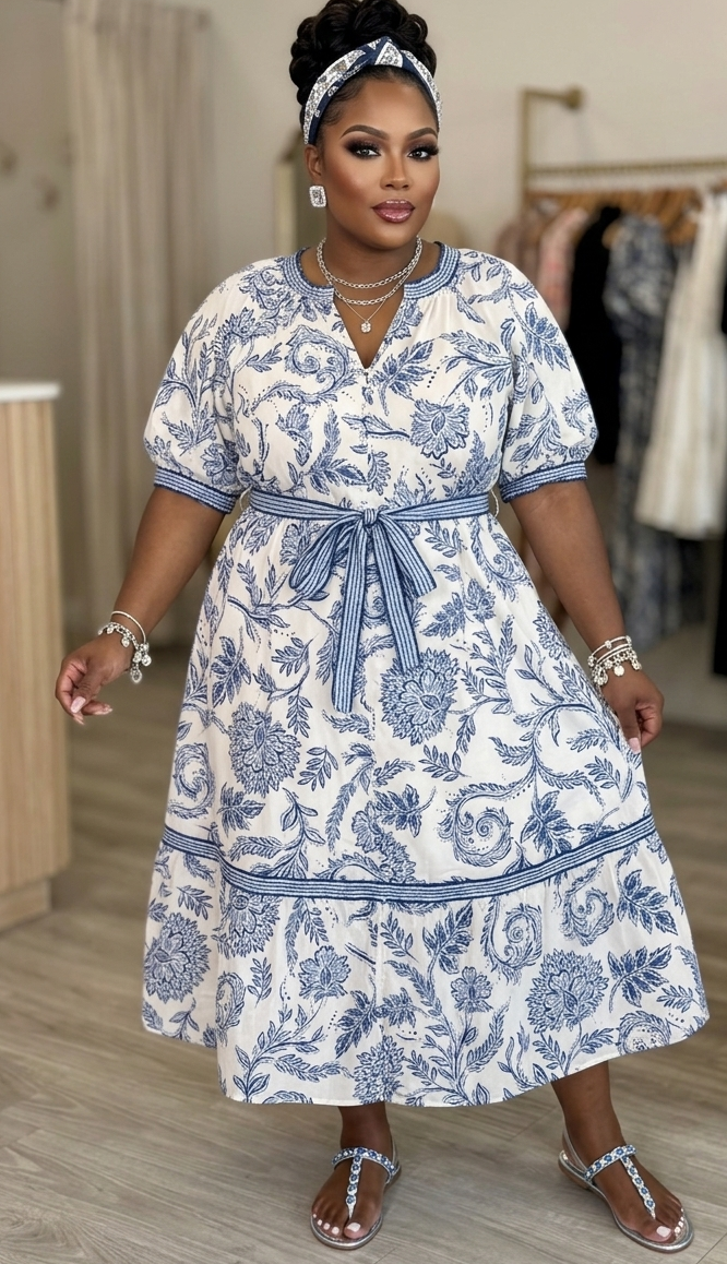 The Indigo Blossom Maxi